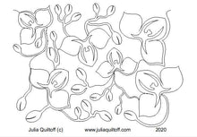 Load image into Gallery viewer, Royal Orchid  digital quilting pattern, design, pantograph
