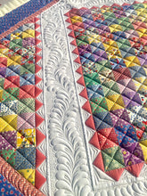 Load image into Gallery viewer, Make to order! Beautiful “Grandma’s Quilt”, scrappy, custom quilting
