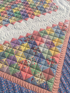 Make to order! Beautiful “Grandma’s Quilt”, scrappy, custom quilting