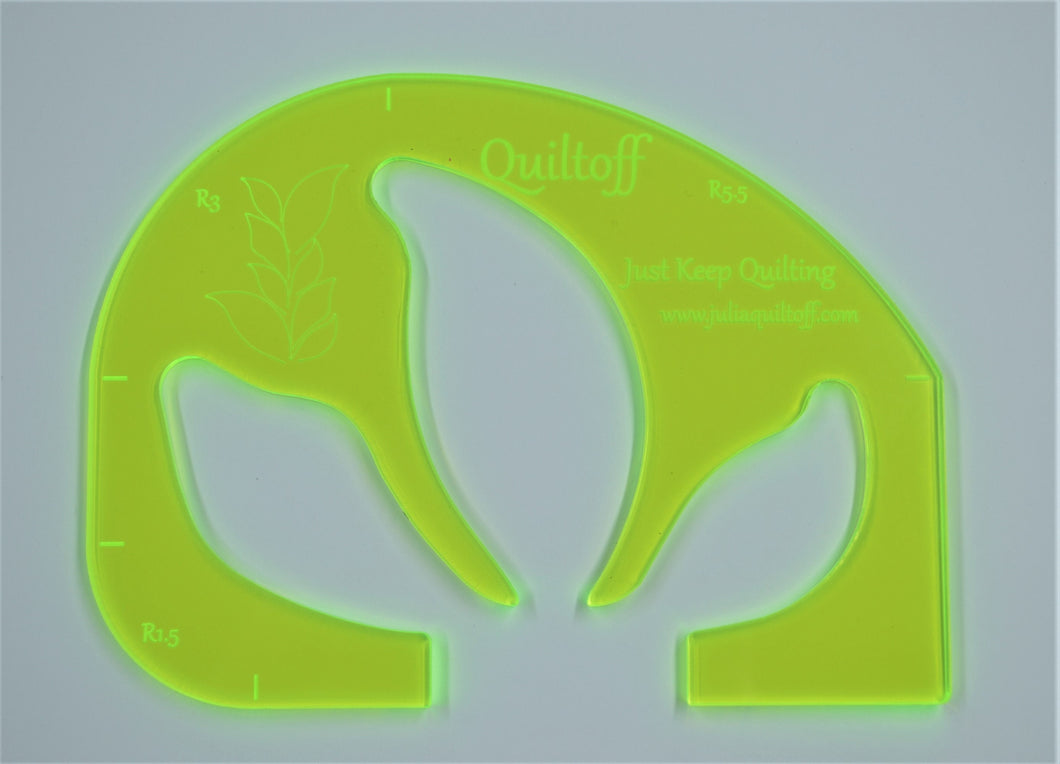 Petal, Feather Quilting Ruler - Leaf