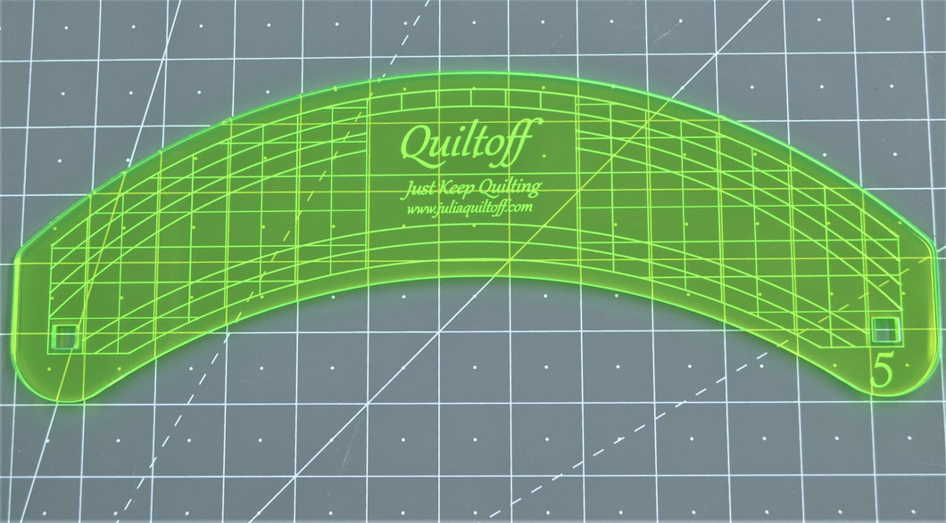 Curve #5, Longarm quilting ruler