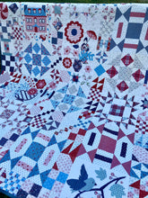 Load image into Gallery viewer, Available now: Beautiful sampler cheater quilt FULL size
