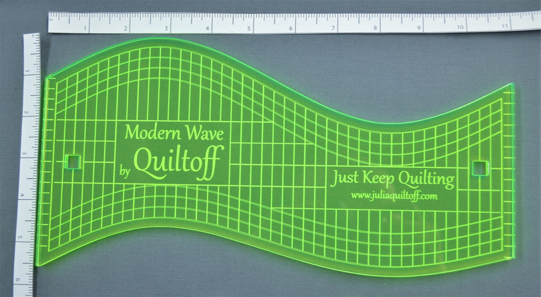 Longarm quilting ruler, Modern Wave