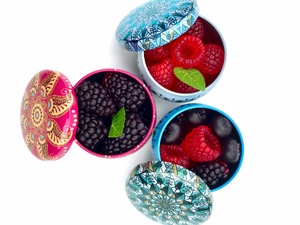 Jar with soap berries